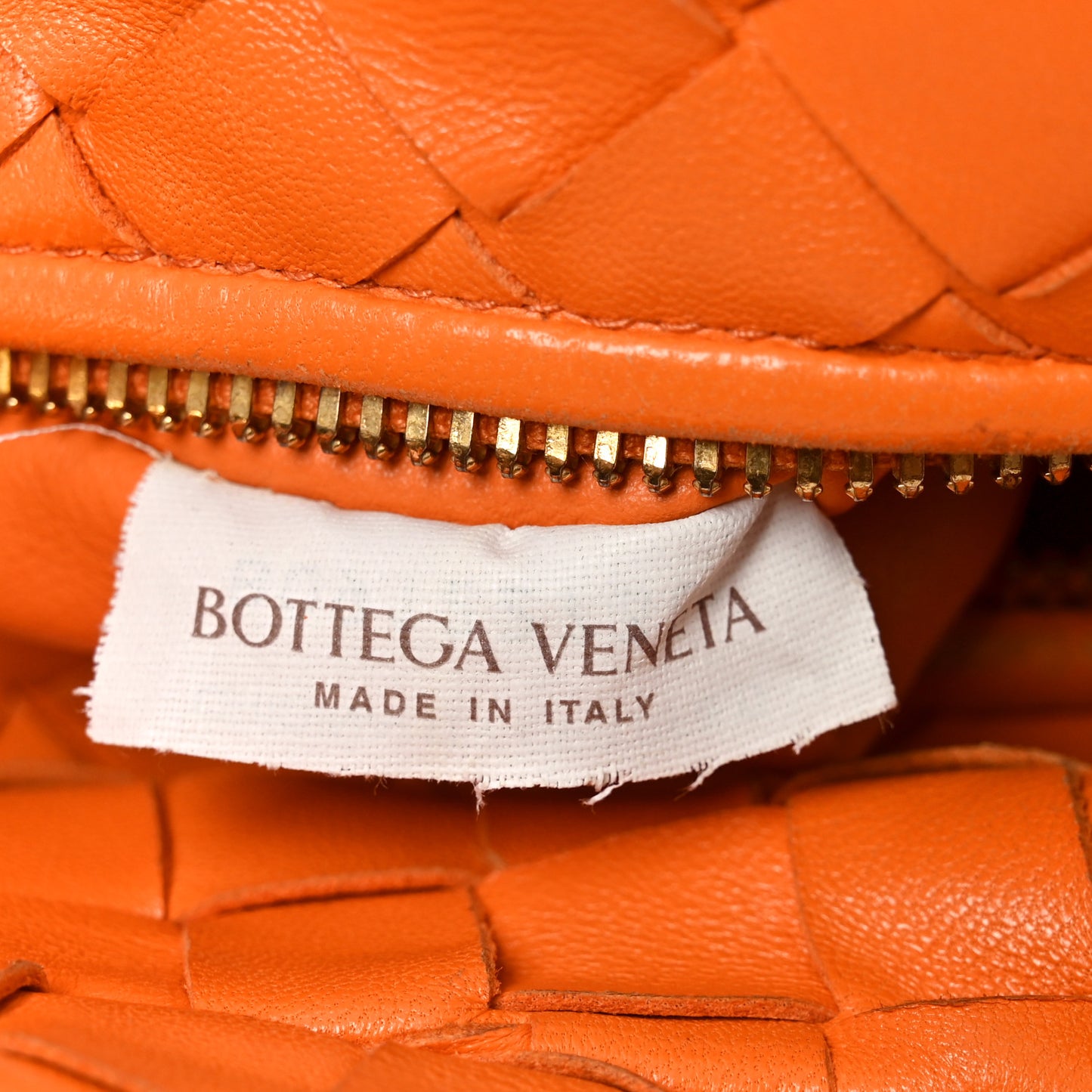 Nappa Intrecciato Mini Jodie Tangerine