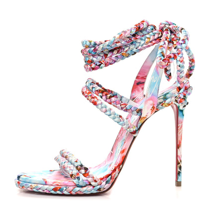 Christian Louboutin Tresse Crepe Satin Maryam 120 Sandal 39.5 Multicolor 1 of 7