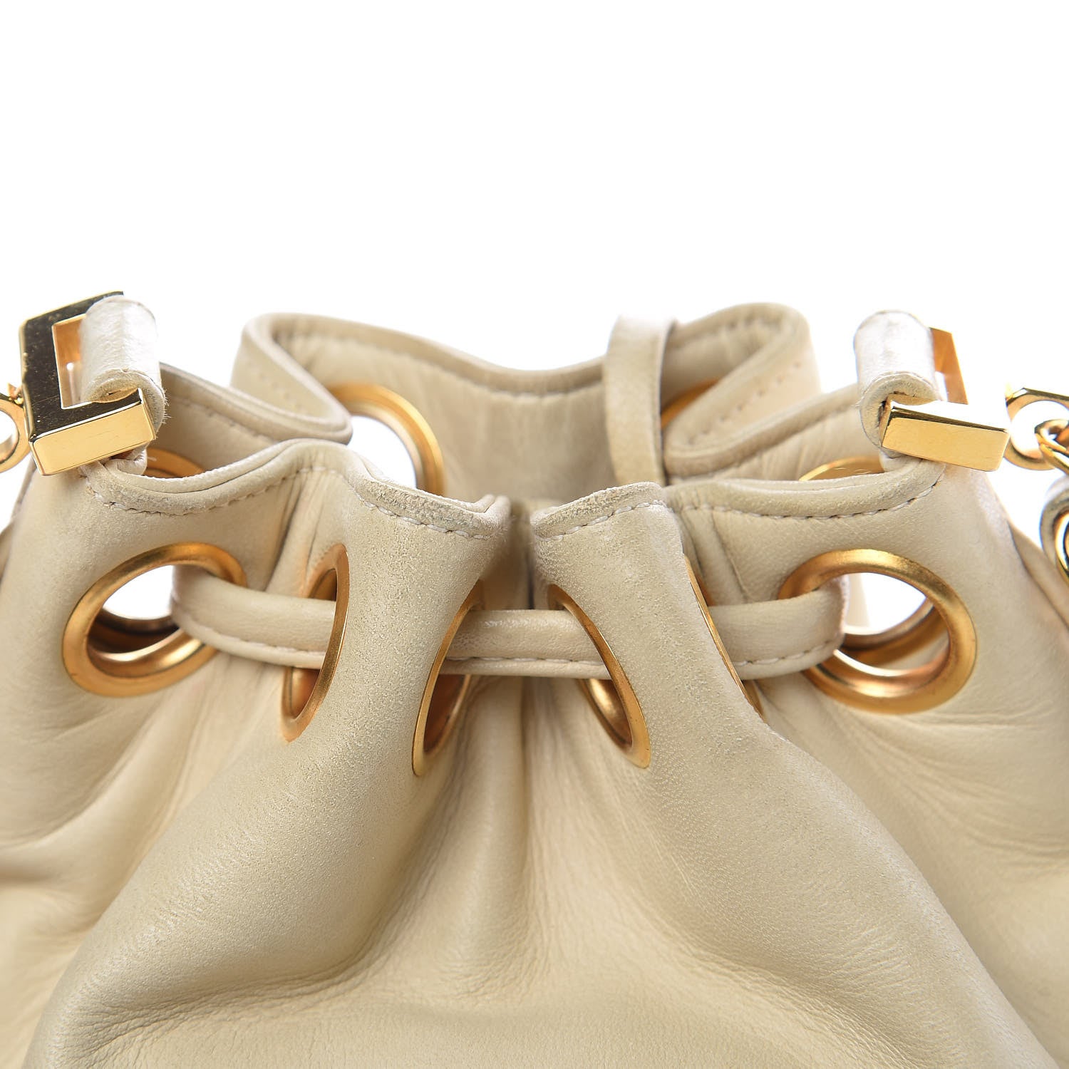 Chanel Lambskin Mini CC Drawstring Bag Beige Clair 13 of 15