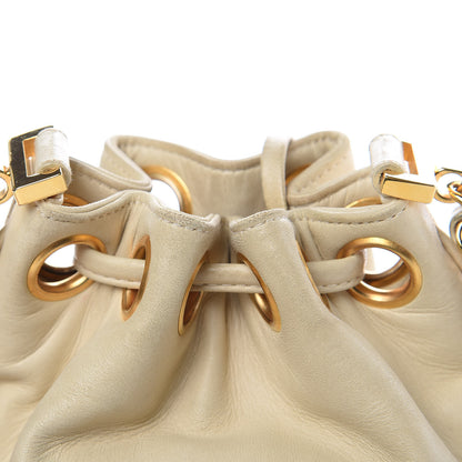 Chanel Lambskin Mini CC Drawstring Bag Beige Clair 13 of 15
