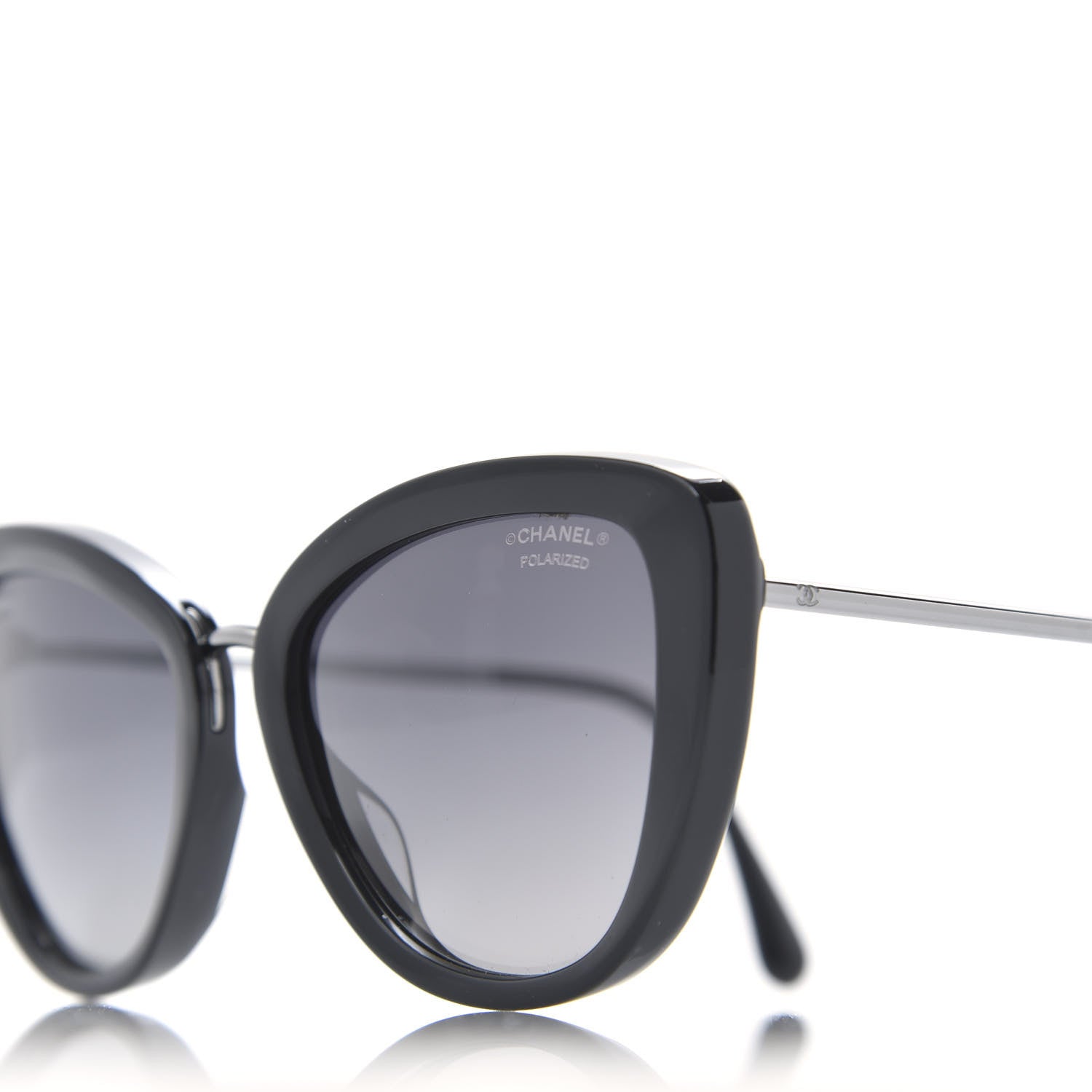 Chanel Polarized Cat Eye Sunglasses 5399-A Black 7 of 8