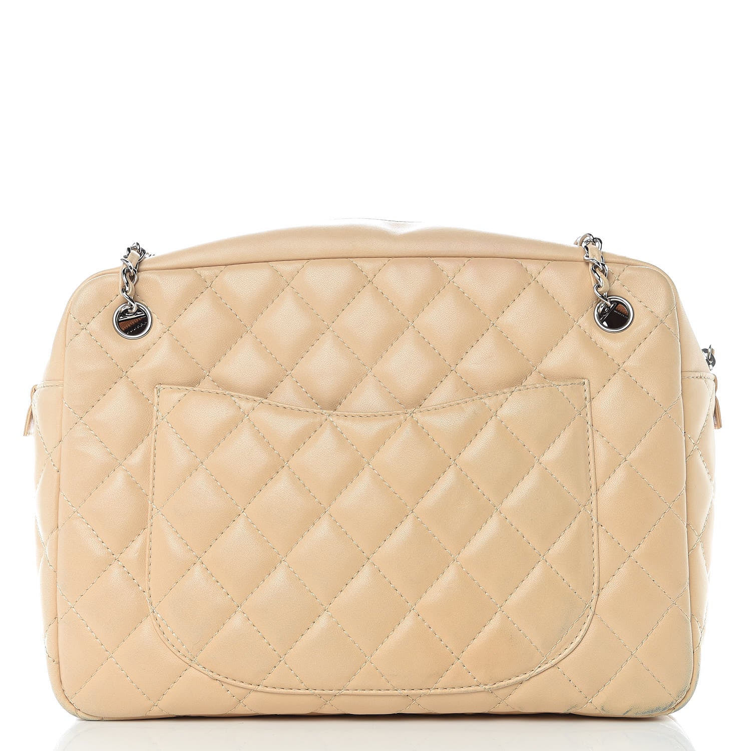 Chanel Lambskin Quilted Large Camera Case Beige Clair 15 of 17