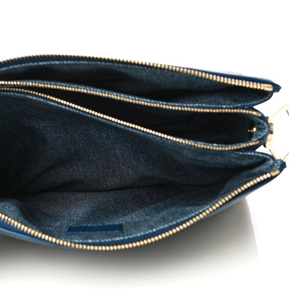 Louis Vuitton Lambskin Embossed Monogram Coussin PM Denim Blue 7 of 12