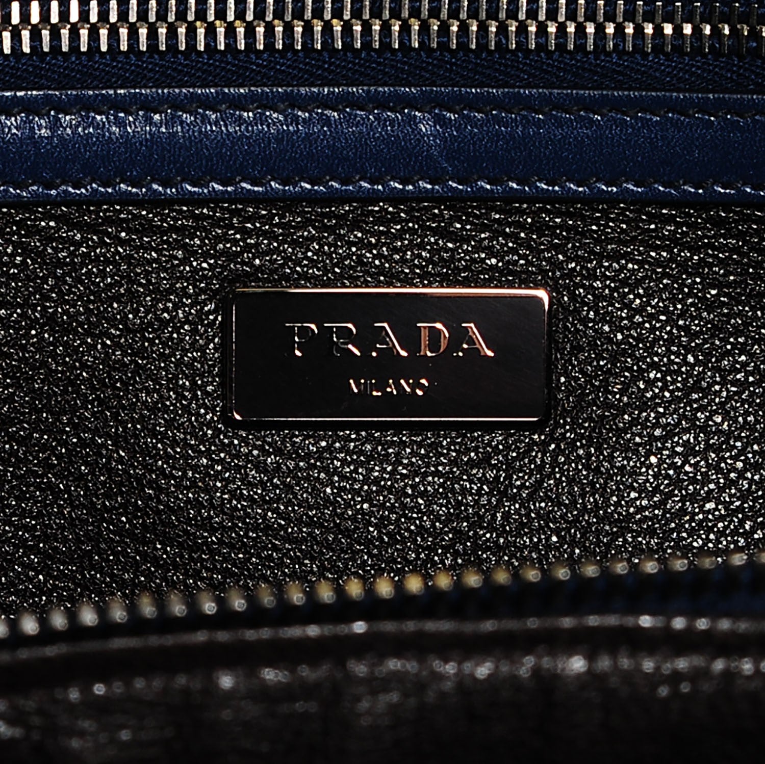 Prada Box Calfskin Travel Weekender Bag Bluette 6 of 9