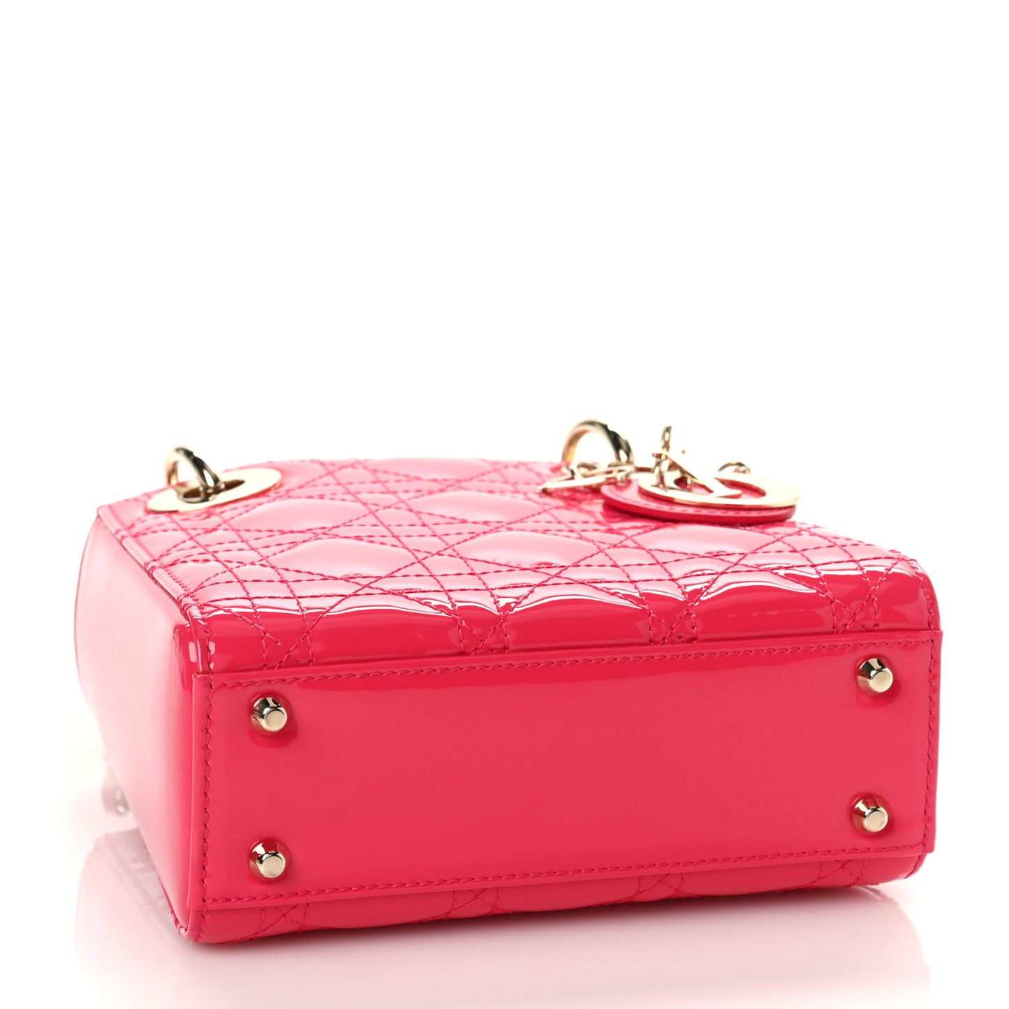Patent Cannage Mini Lady Dior Pink