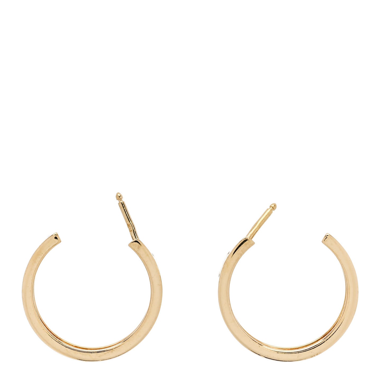 18K Yellow Gold 5.5mm LOVE Hoop Earrings