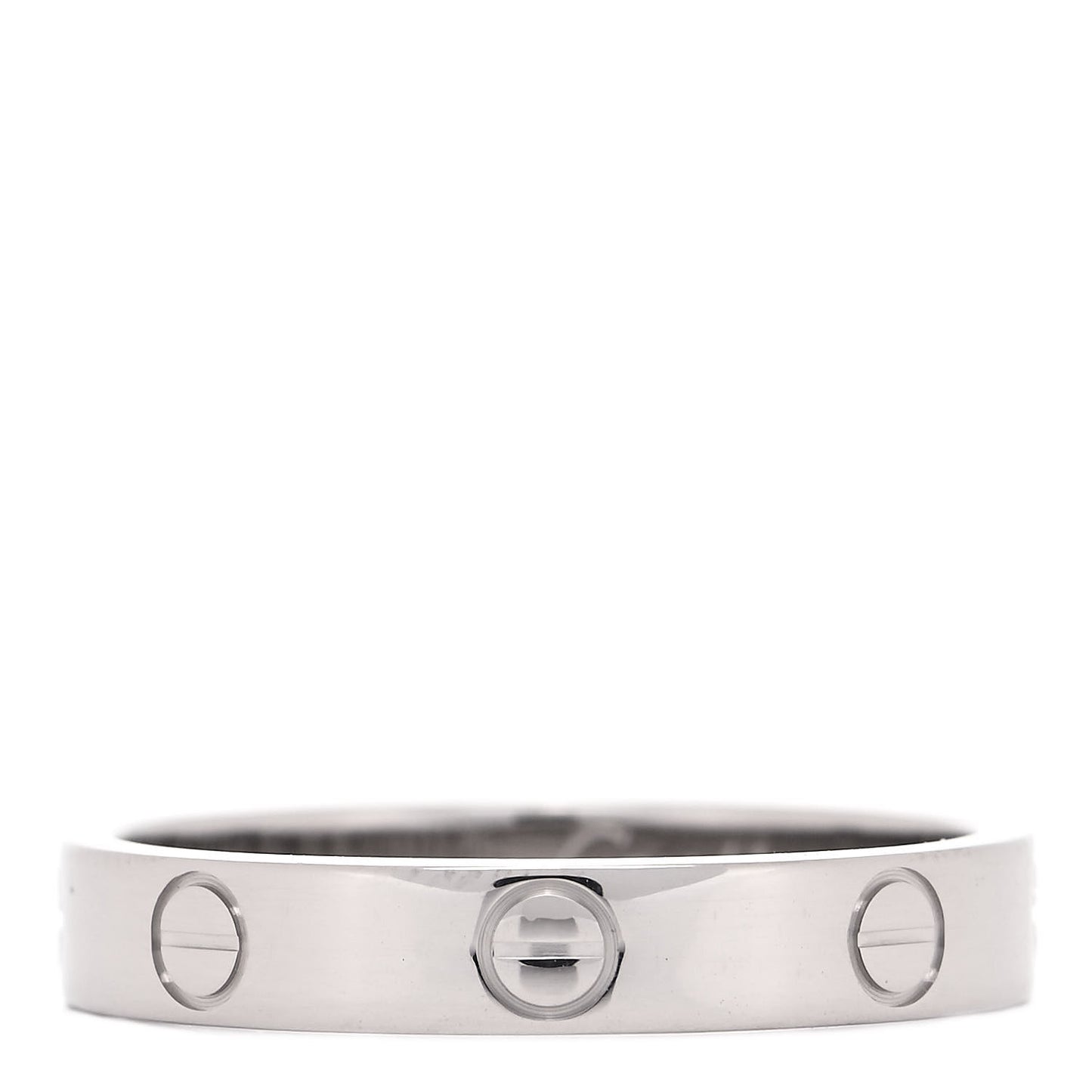18K White Gold 3.5mm LOVE Wedding Band Ring 56 7.75