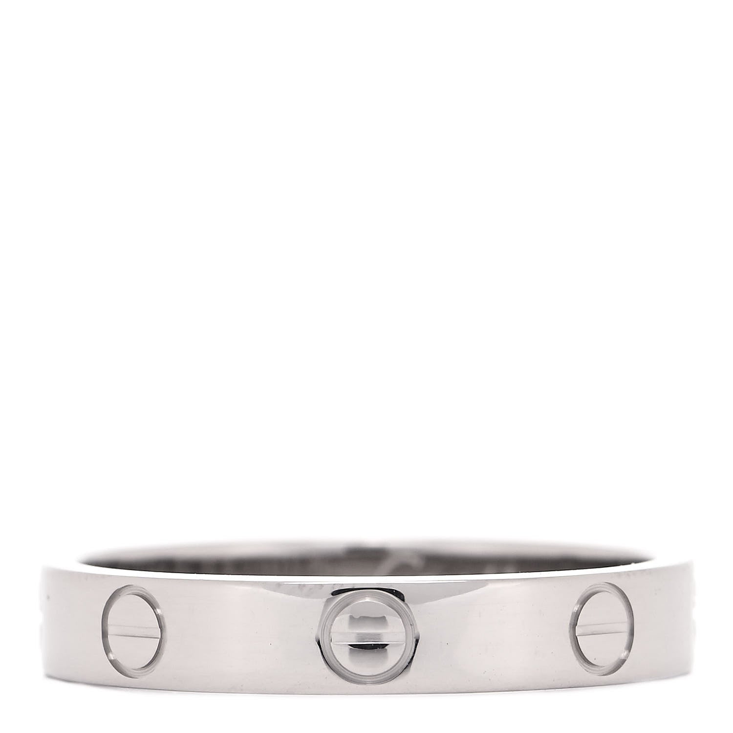 Cartier 18K White Gold 3.5mm LOVE Wedding Band Ring 56 7.75 1 of 5