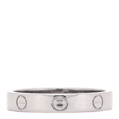 Cartier 18K White Gold 3.5mm LOVE Wedding Band Ring 56 7.75 1 of 5