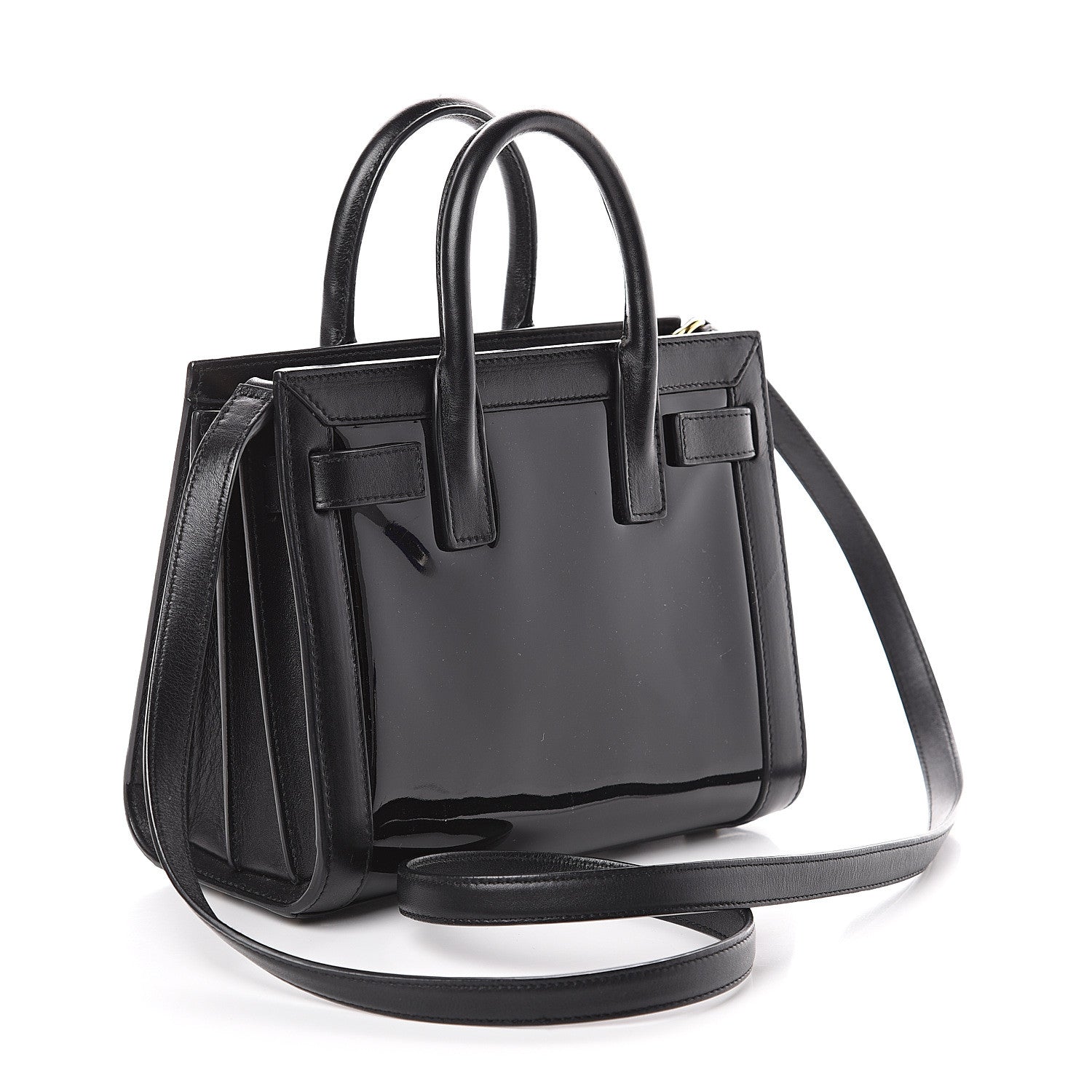 Saint Laurent Patent Calfskin Nano Sac de Jour Black 2 of 7