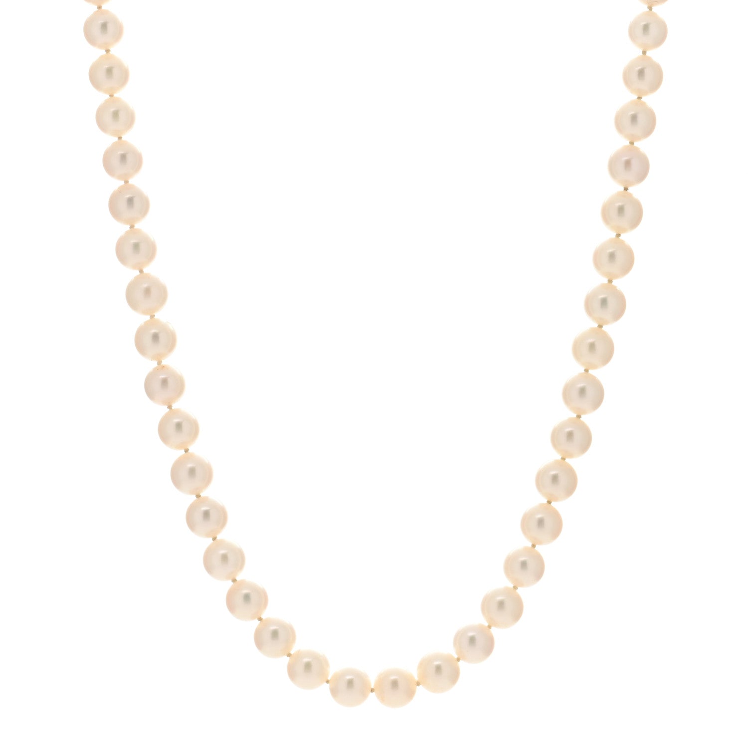 Mikimoto 18K White Gold Akoya Pearl 7-7.5mm Strand Necklace 18.5" 1 of 3