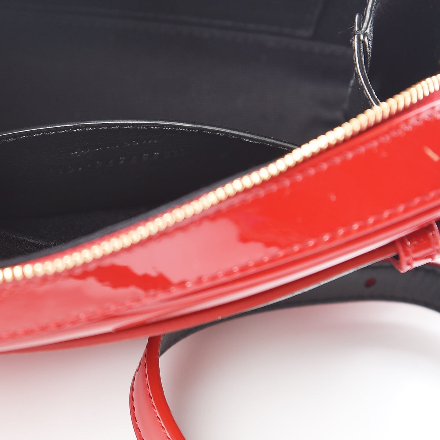 Patent Matelasse Vicky Monogram Belt Bag Red