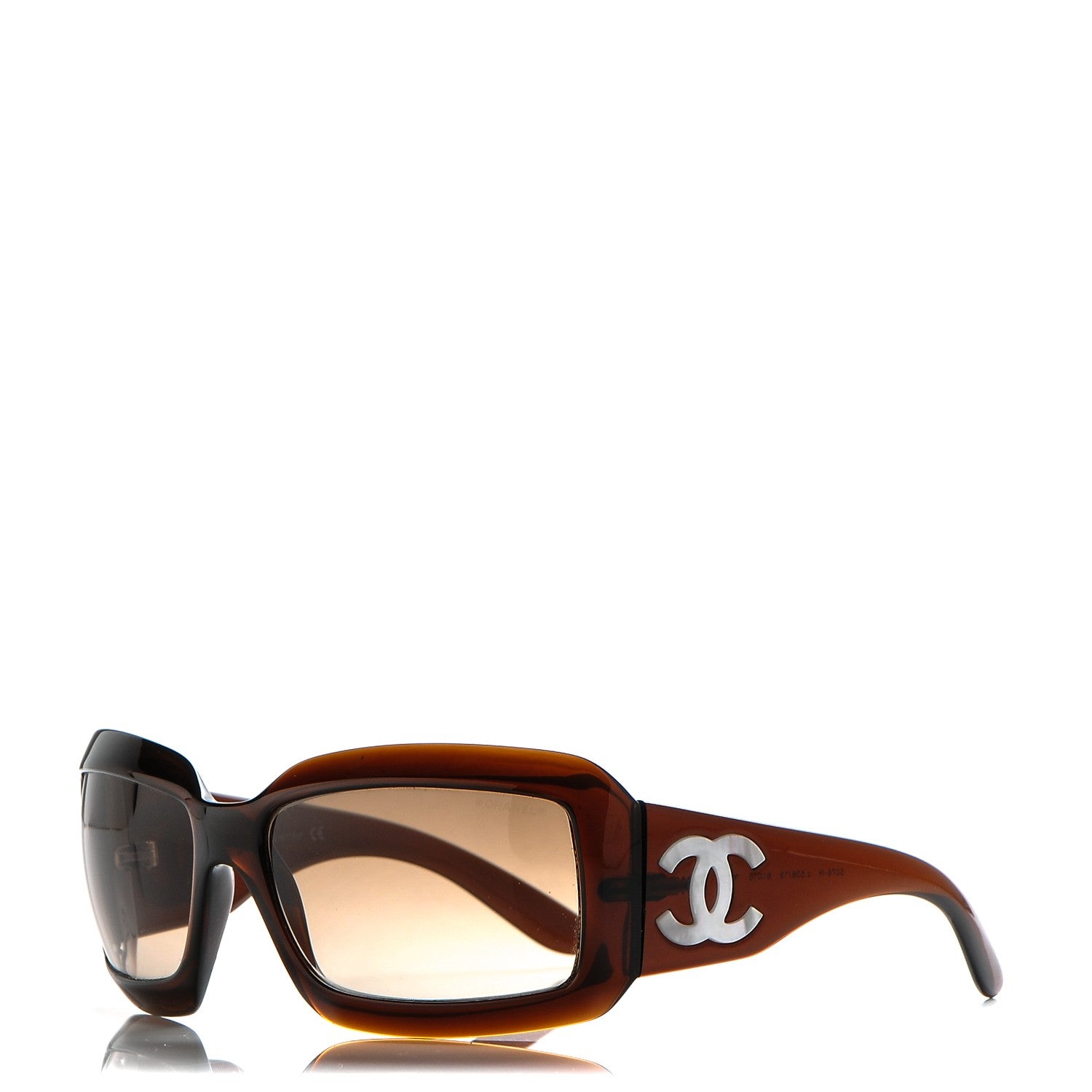 Chanel Mother of Pearl CC Sunglasses 5076-H Brown 1 of 7