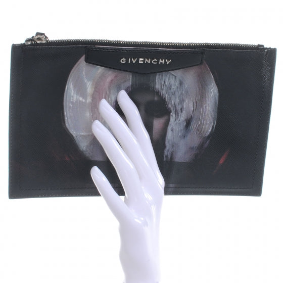 Givenchy Saffiano Antigona Madonna Clutch Black 2 of 8