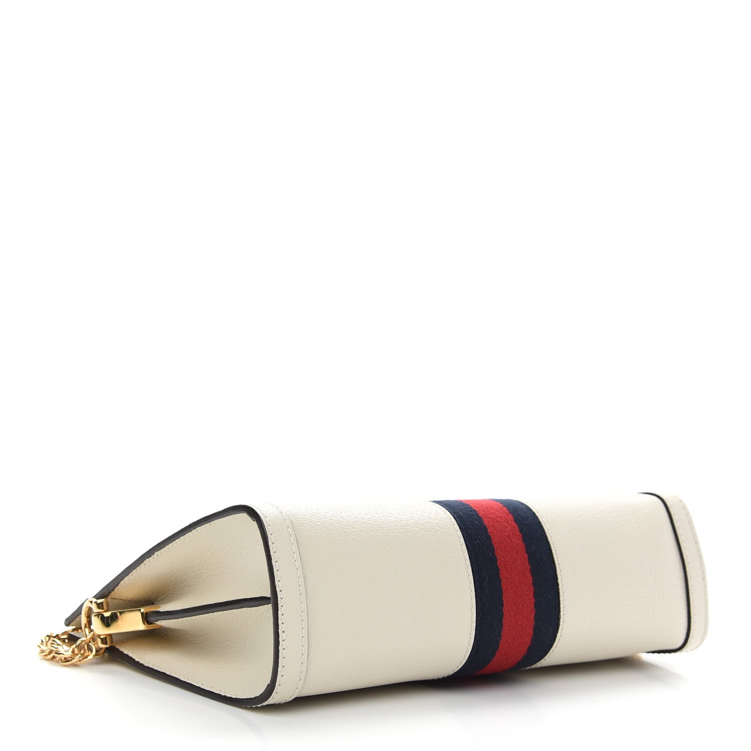 Gucci Textured Calfskin Web Small Ophidia Chain Shoulder Bag Mystic White 4 of 9