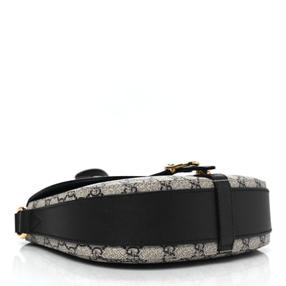 Gucci GG Supreme Monogram Small Messenger Shoulder Bag Beige Blue Navy 3 of 8
