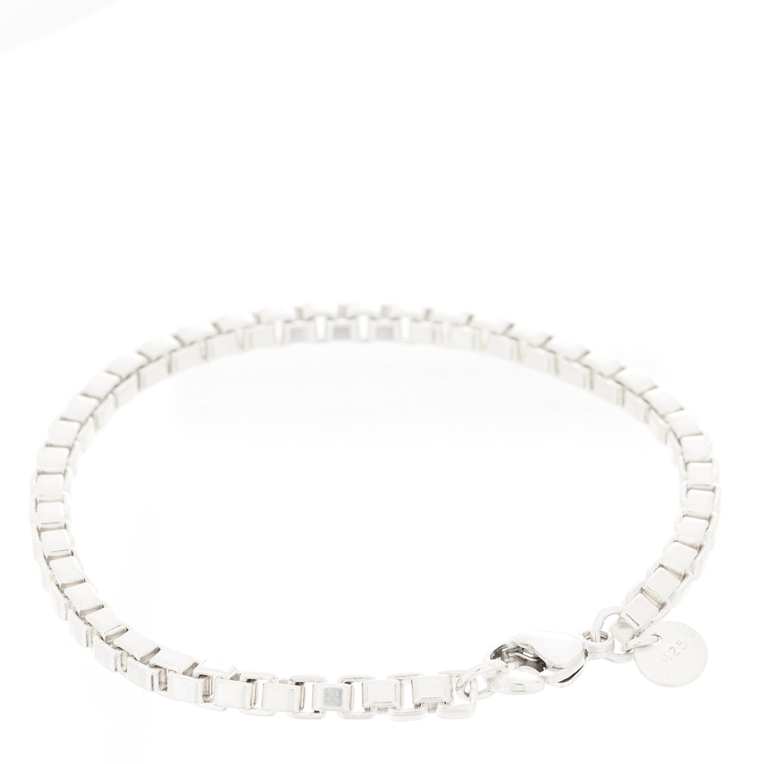 Tiffany Sterling Silver 4mm Venetian Link Bracelet 2 of 3