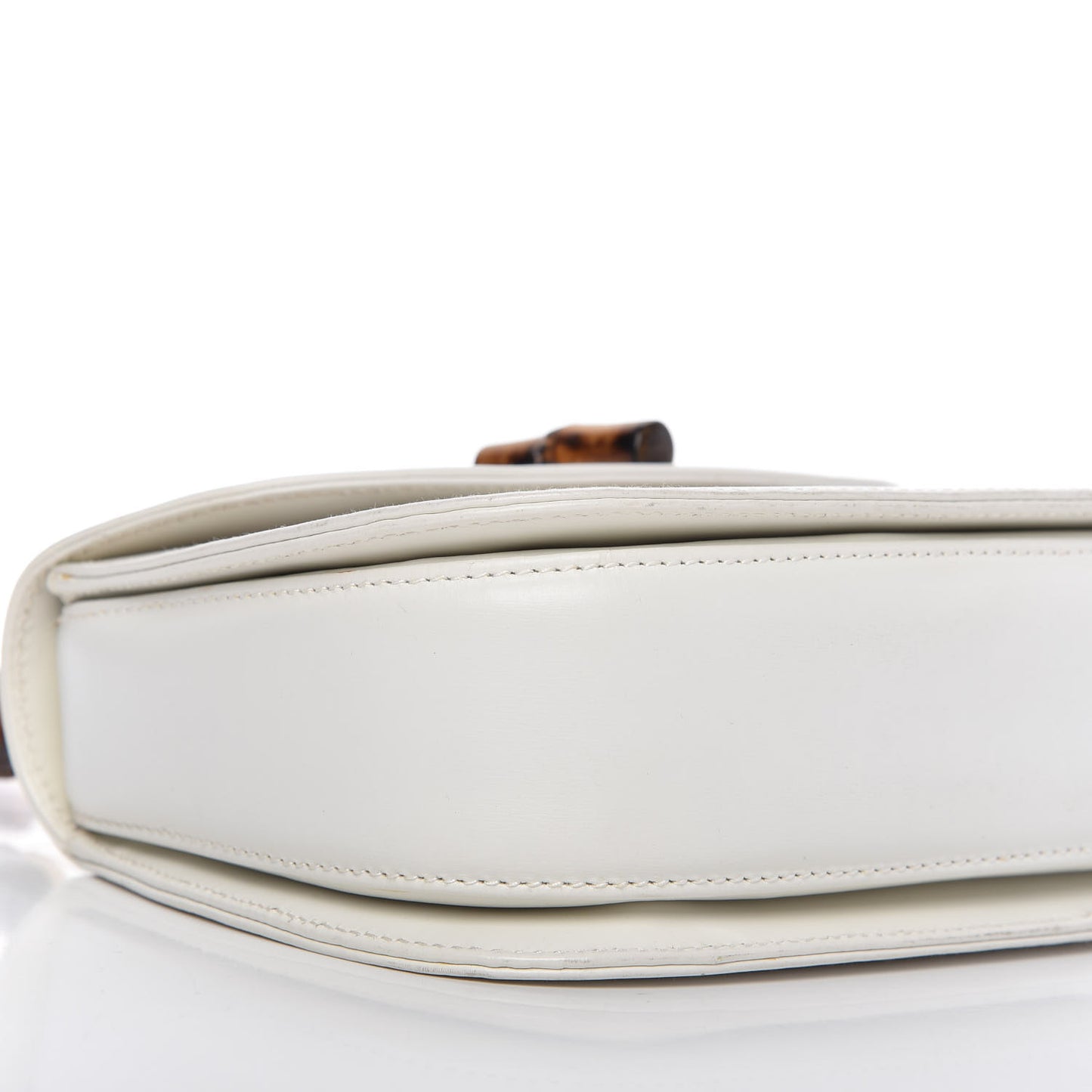 Calfskin Bamboo Top Handle Bag White