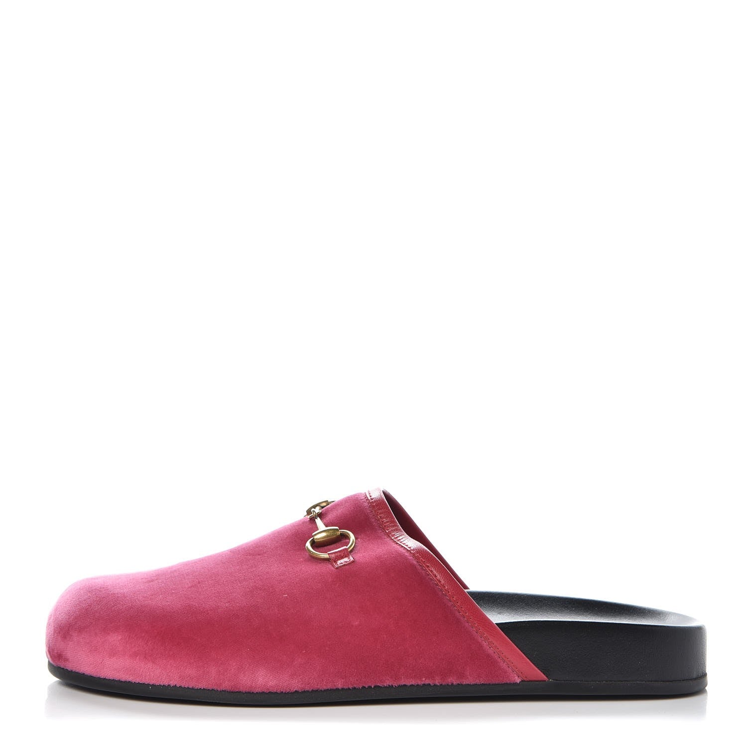 Gucci Softy Velvet Malaga Kid Womens Horsebit River Slippers 38 Light Raspberry Rose 1 of 8