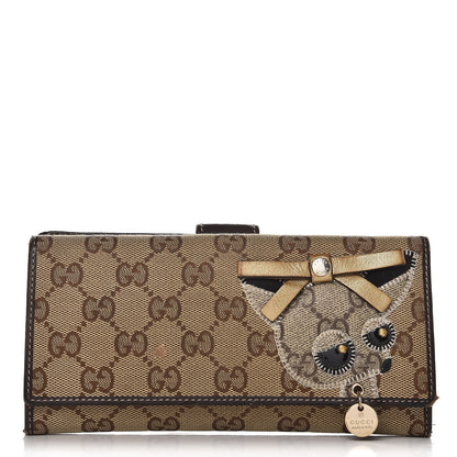 Gucci Monogram Guccioli Brando Chihuahua Continental Wallet Dark Brown 1 of 17