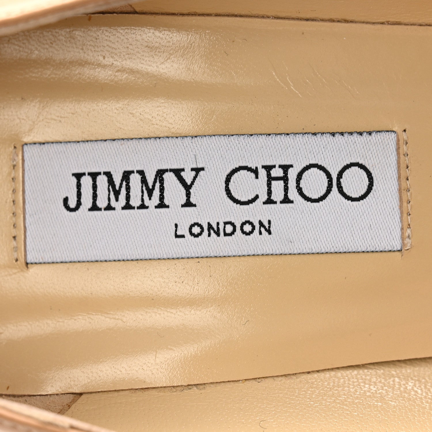 Jimmy Choo Patent Napa Sepia Platform Pumps 38 Beige Black 6 of 10