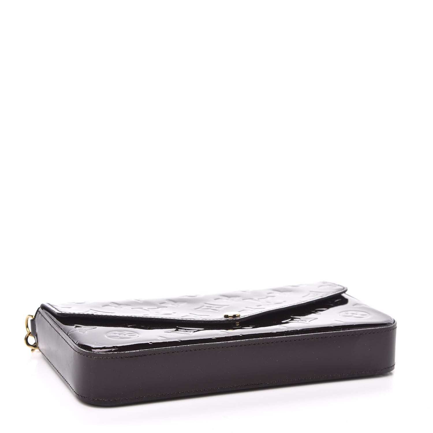Louis Vuitton Vernis Pochette Felicie Chain Wallet Amarante 4 of 10
