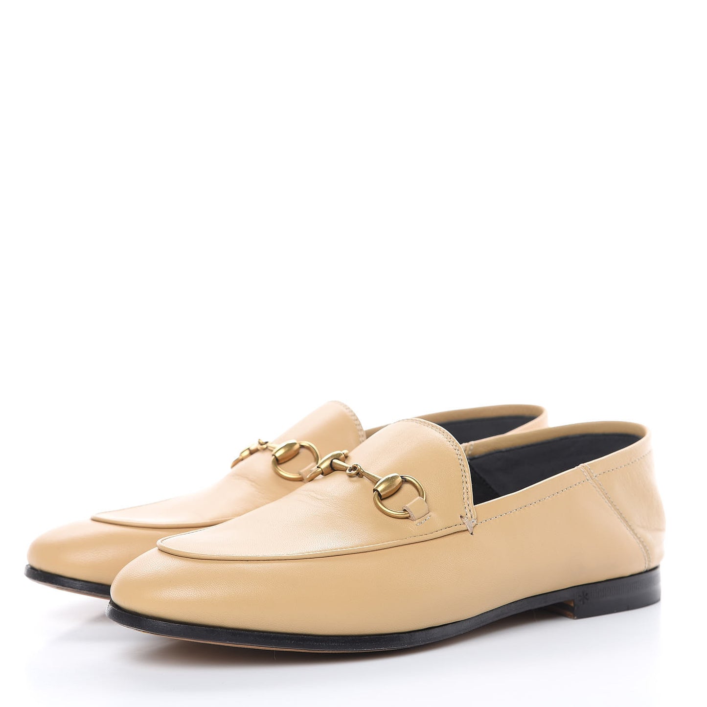 Lambskin Womens Brixton Horsebit Loafers 35.5 Wheat