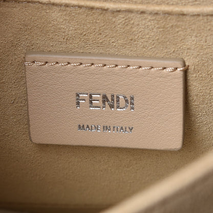 Fendi Vitello Elaphe Lace Up Bow Kan I Shoulder Bag Camelia Bois de Rose 7 of 9