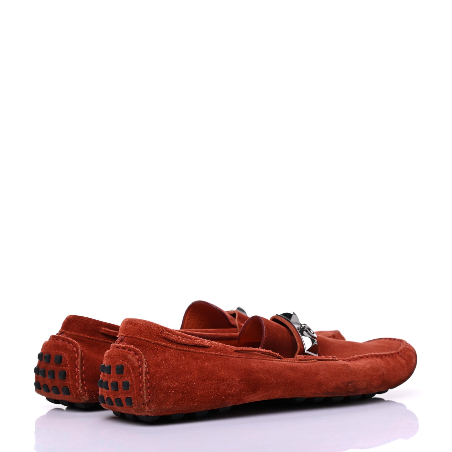 Suede Irving Moccasin Loafers 43 Rouge