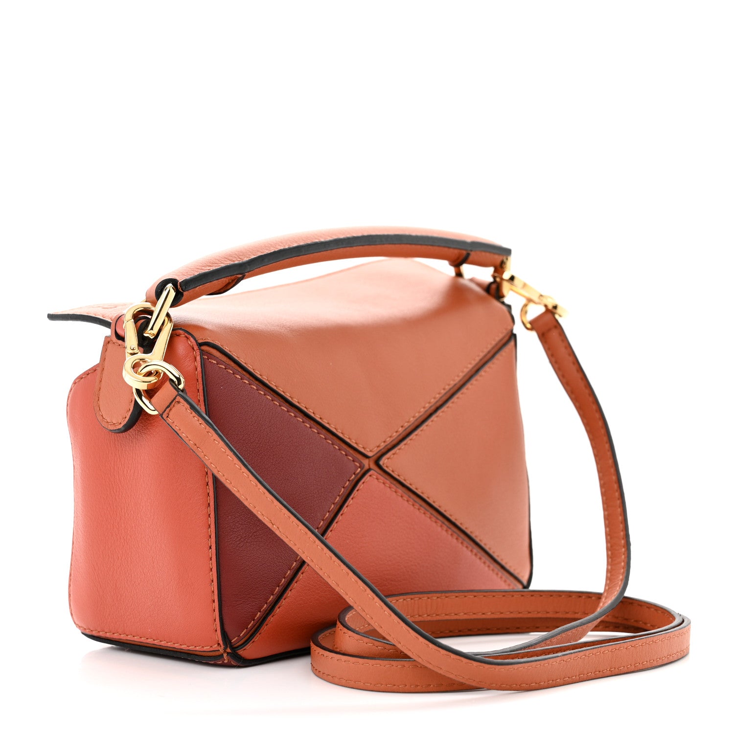 Loewe Calfskin Mini Puzzle Bag Spice Orange Pumpkin 1345372