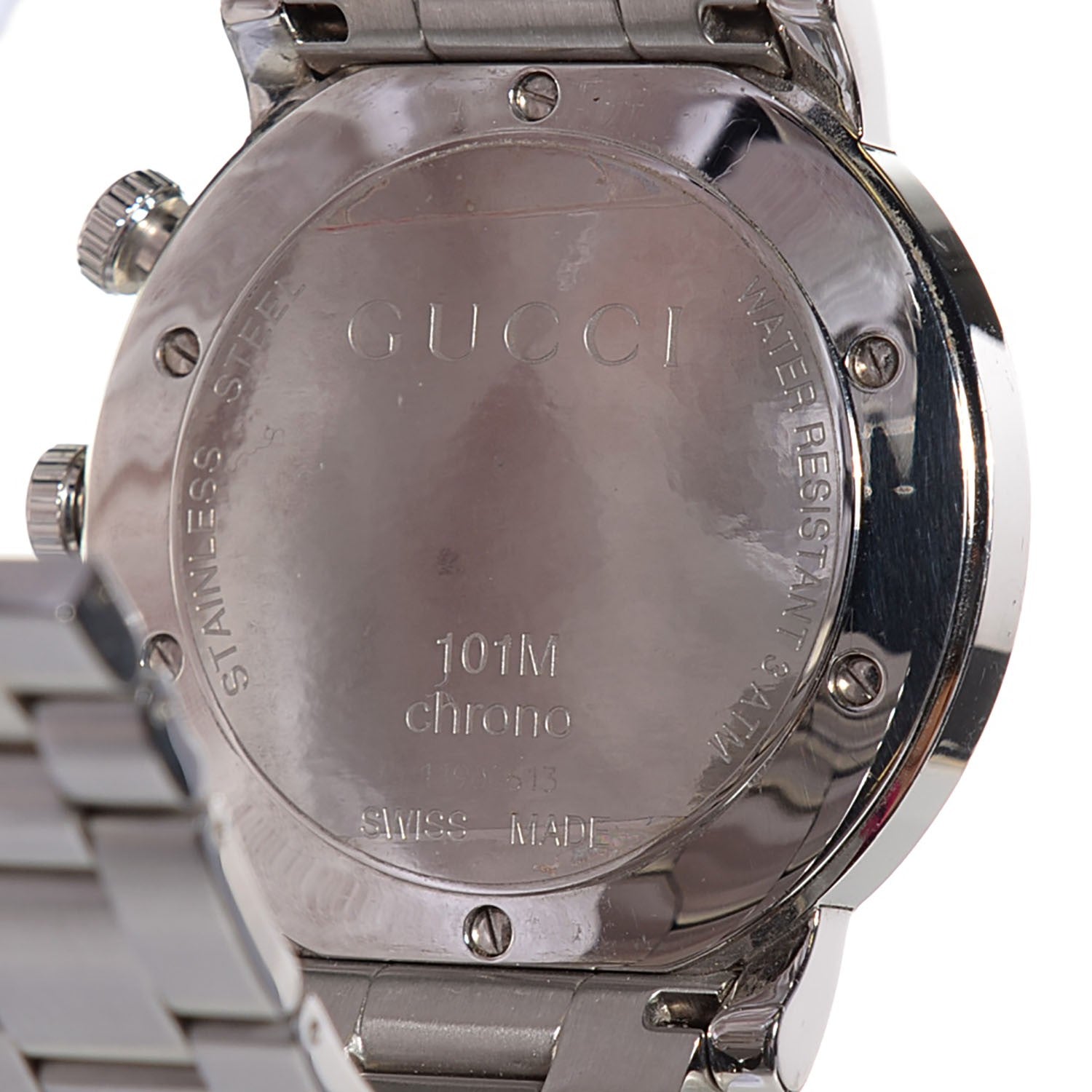 Gucci Stainless Steel Diamond Bezel 44mm G-Chrono Quartz Watch Black 4 of 8