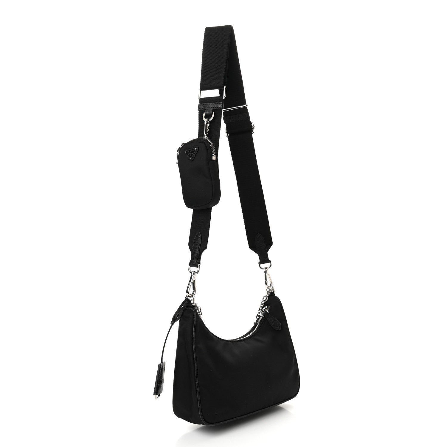 Prada Nylon Re-Edition 2005 Shoulder Bag Black 2 of 8