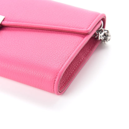 MCM Calfskin Large Patricia Wallet On Chain Pink 9 of 9