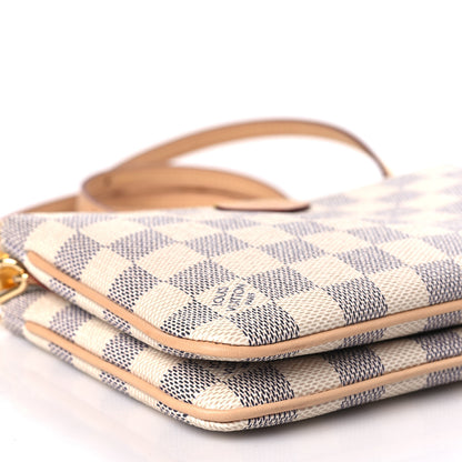 Louis Vuitton Damier Azur Double Zip Pochette 7 of 9