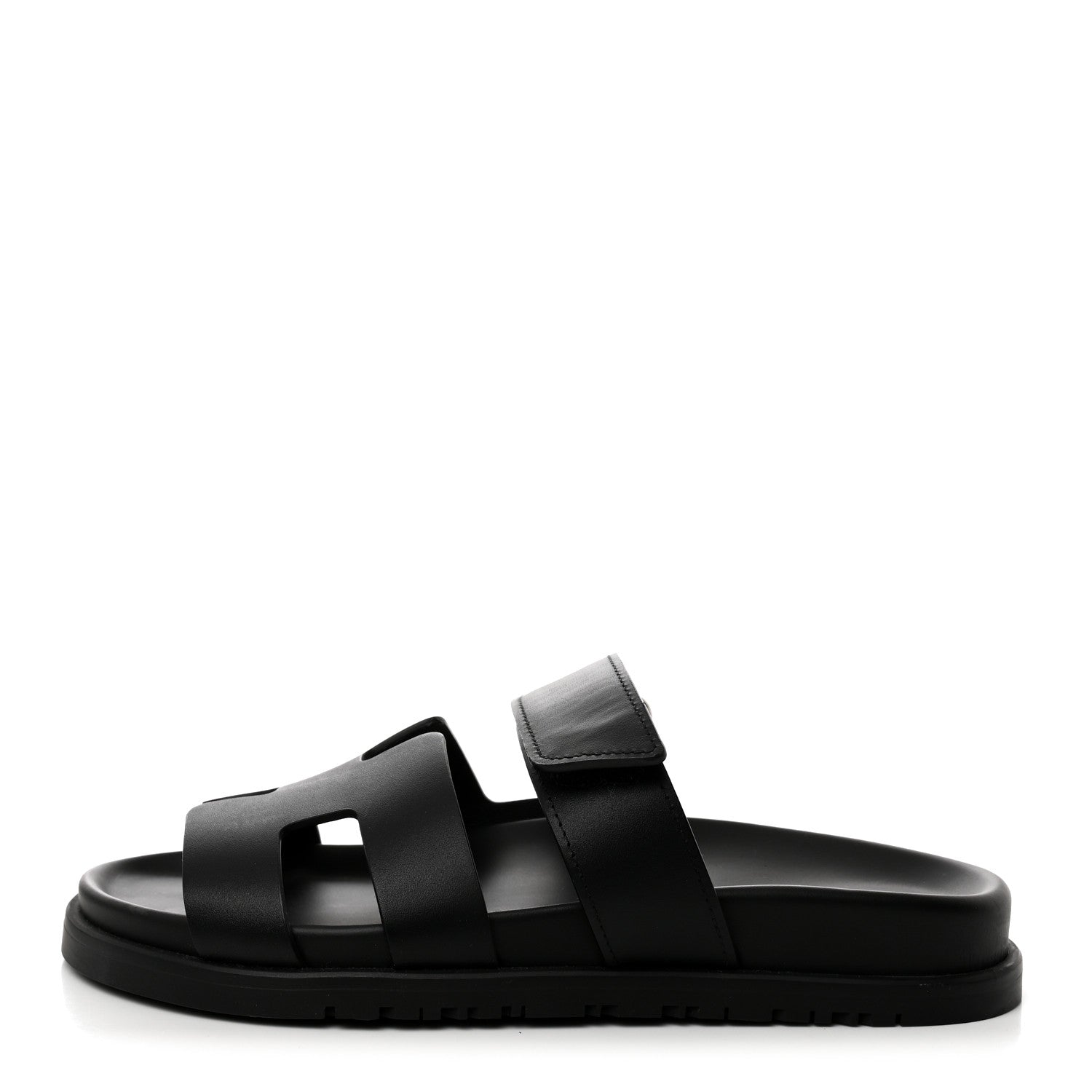 Hermes Calfskin Womens Chypre Sandals 36 Black 1 of 9