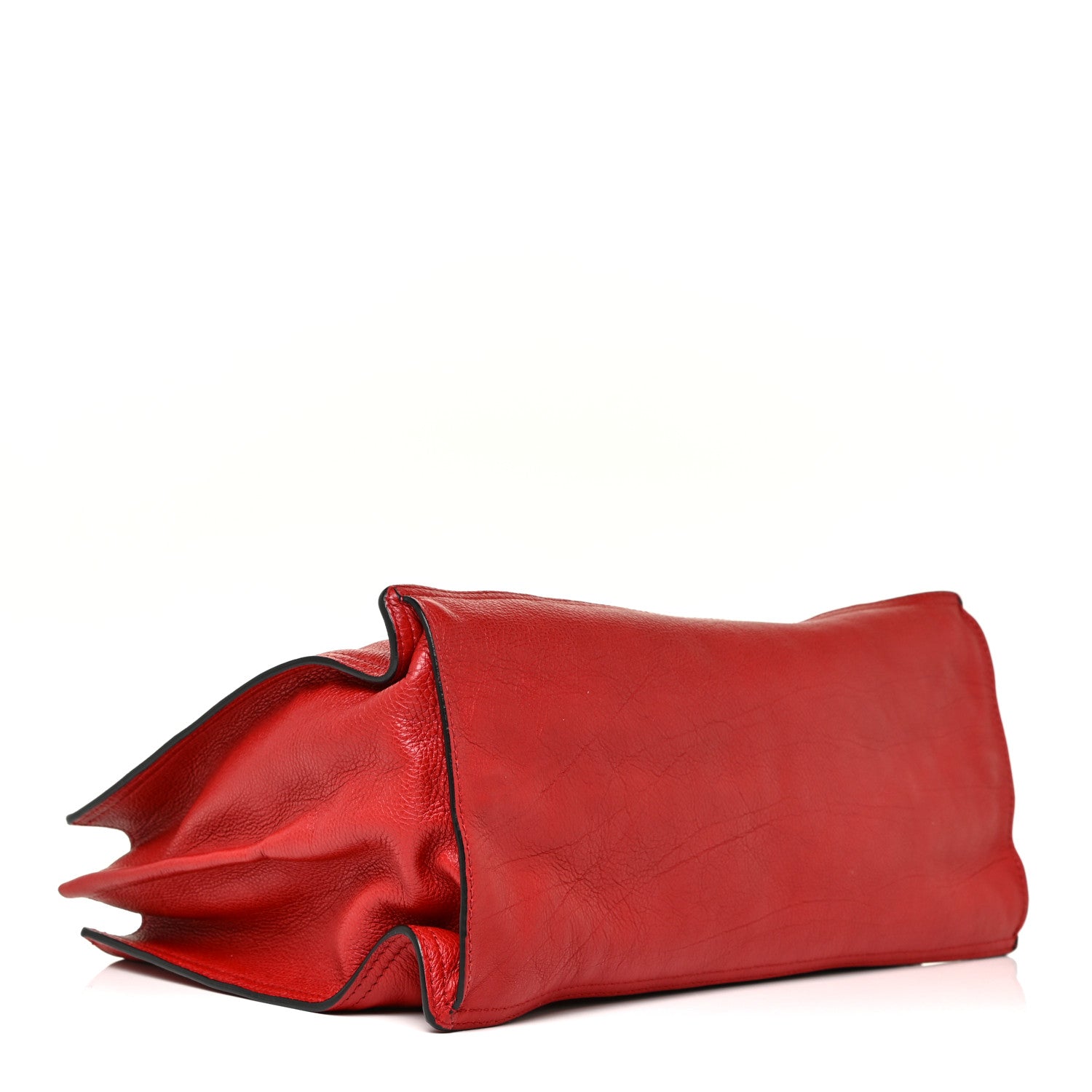 Prada Glace Calf Etiquette Tote Fuoco 4 of 16