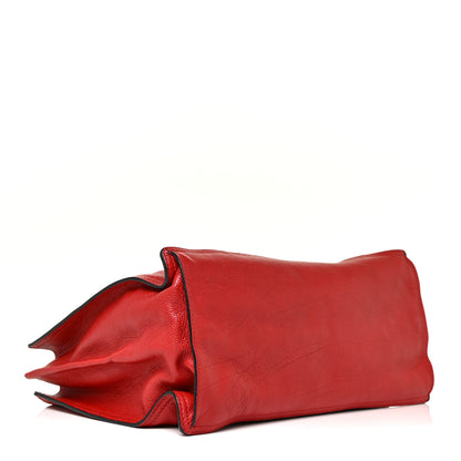 Prada Glace Calf Etiquette Tote Fuoco 4 of 16