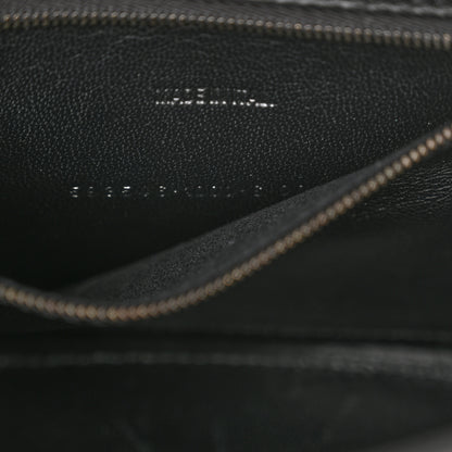 Balenciaga Shiny Calfskin Monochrome Crocodile Embossed Small Hourglass Top Handle Bag Black 7 of 12