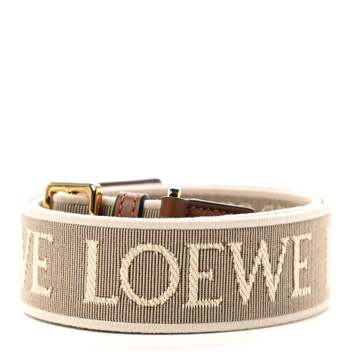 Loewe Calfskin Jacquard Anagram Strap Natural Tan 2 of 5