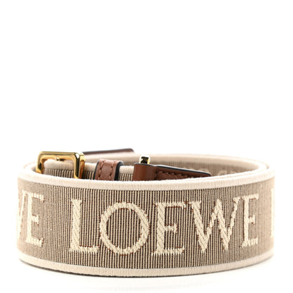 Loewe Calfskin Jacquard Anagram Strap Natural Tan 2 of 5
