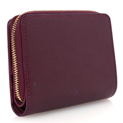 Gucci Textured Calfskin Script Logo Mini Wallet Rosso Ancora 3 of 12