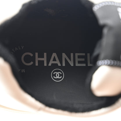 Chanel Calfskin Womens Logo Sneakers 39 White Black 7 of 9