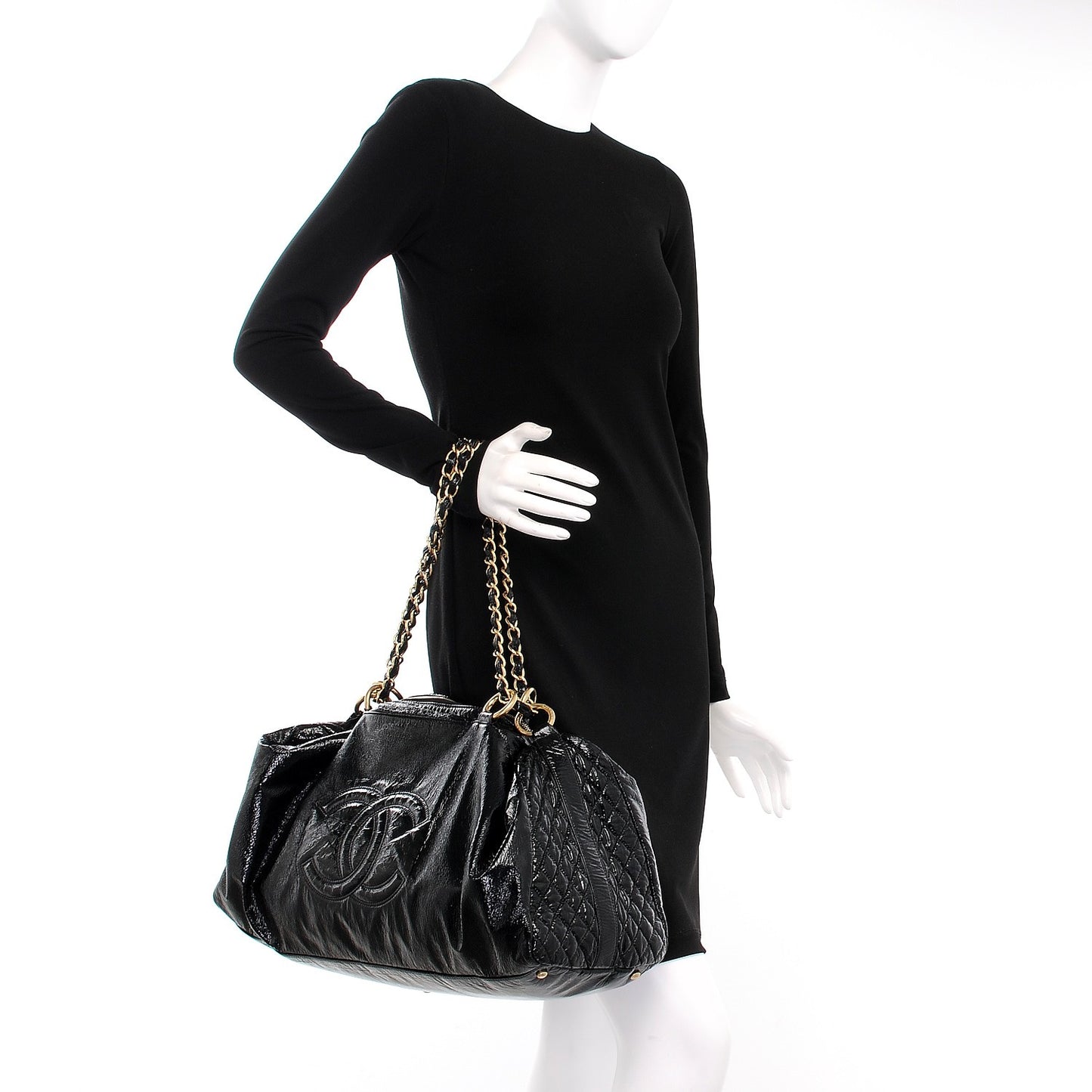 Vinyl XXL Rock and Chain Bowler Black