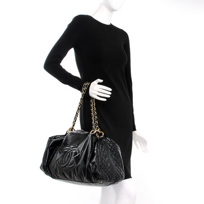 Chanel Vinyl XXL Rock and Chain Bowler Black 2 of 7