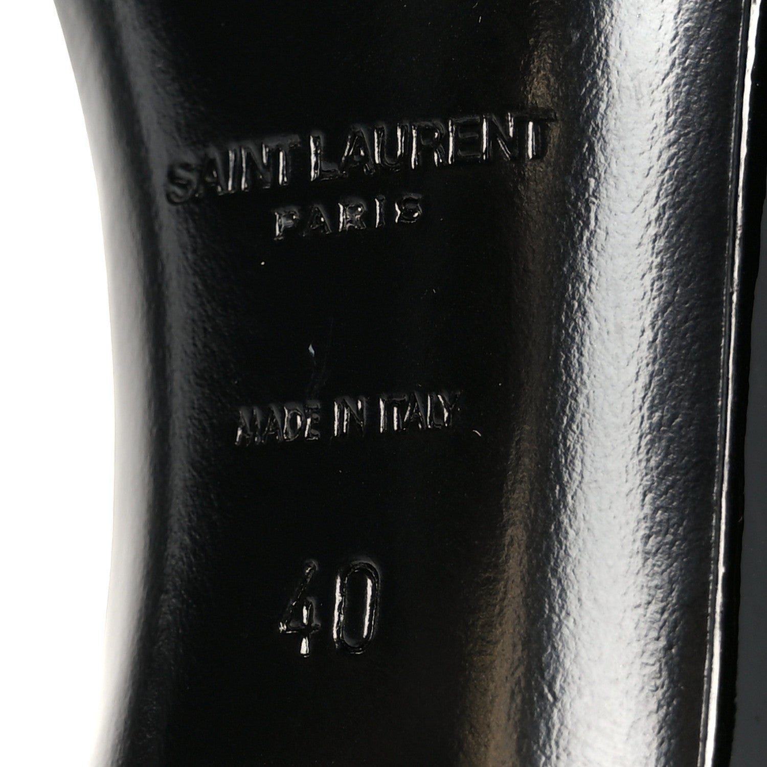 Saint Laurent Patent Calfskin Opyum 110 Sandals 40 Black Gold 8 of 10
