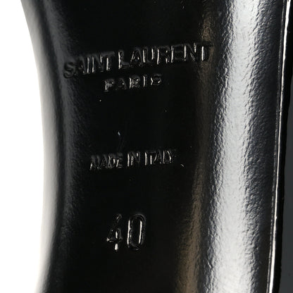 Saint Laurent Patent Calfskin Opyum 110 Sandals 40 Black Gold 8 of 10