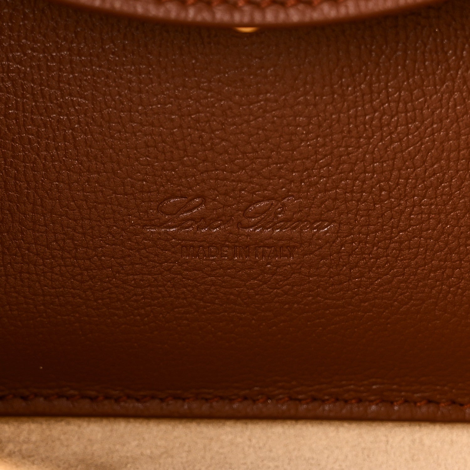 Loro Piana Grained Calfskin Extra Bag L27 Burnt Tan 6 of 9
