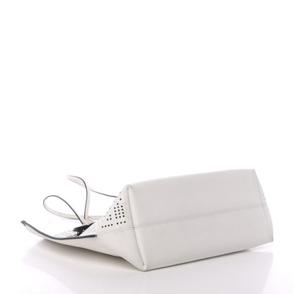 Christian Dior Calfskin Perforated Cannage Dioriva Tote White 4 of 13
