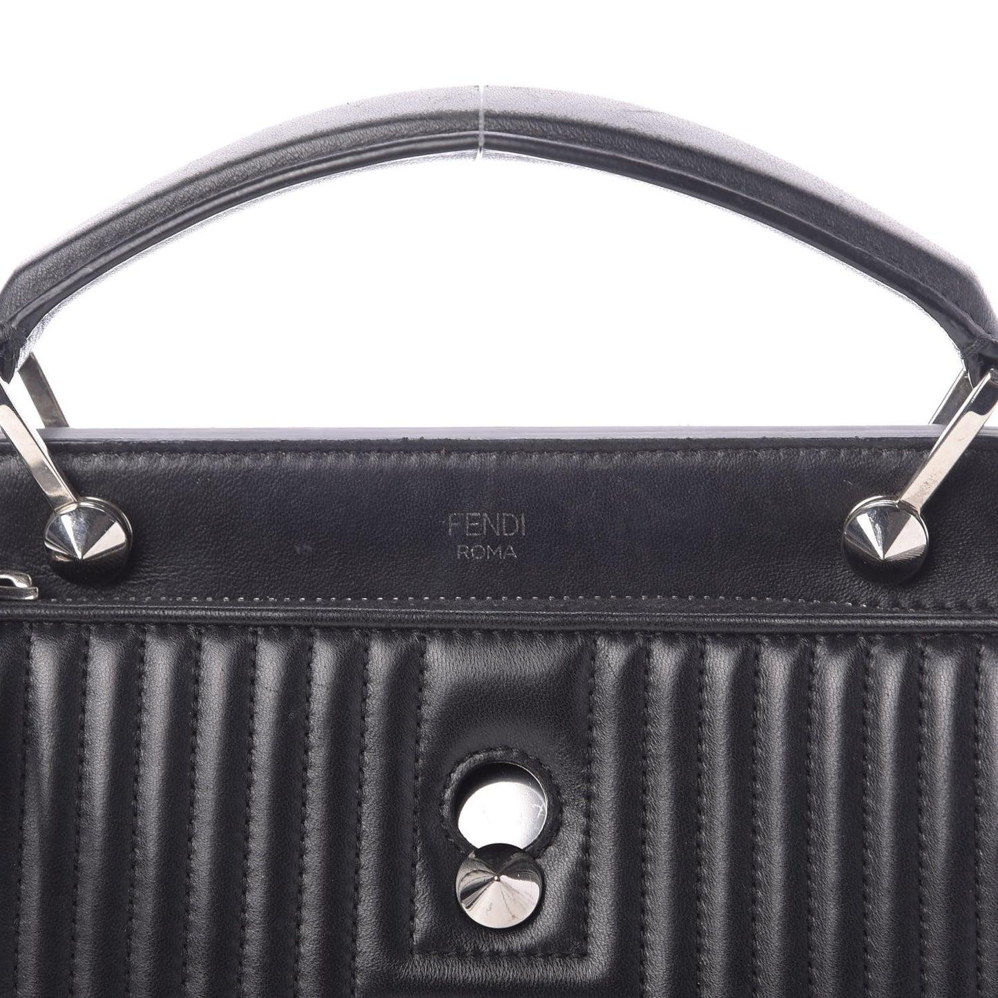 Shiny Nappa Trapuntata Small DotCom Click Top Handle Chain Satchel Black