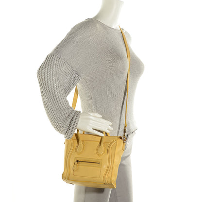 Celine Smooth Calfskin Nano Luggage Citrine 2 of 8